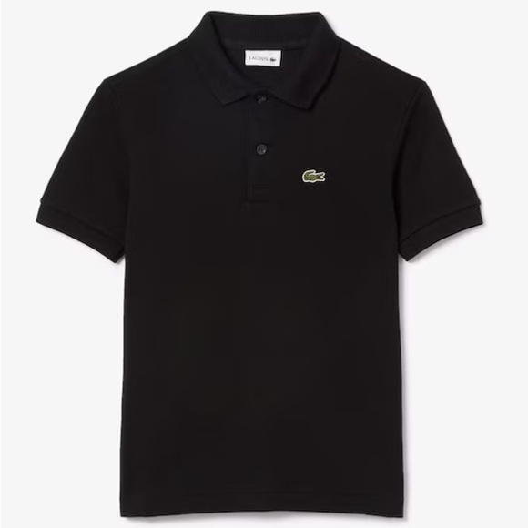 LACOSTE Kids, boys, girls unisex short sleeve black IZOD Polo, LARGE - Picture 1 of 8